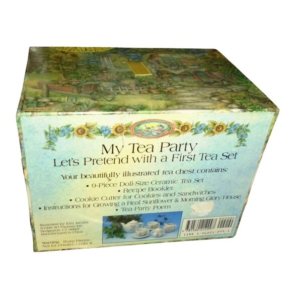 My Tea Party 9-Piece Doll-Size Ceramic Tea Set With Recipe Book & Cookie Cutter - Picture 5 of 5